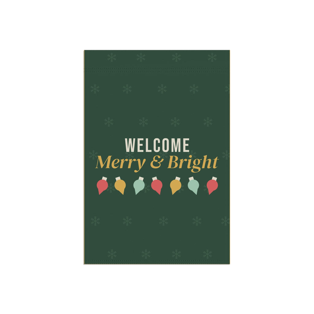 Merry And Bright Welcome Christmas Garden Flag