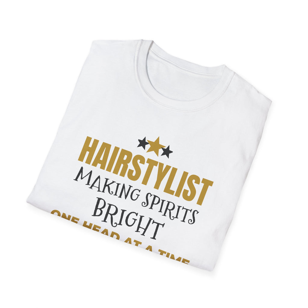 Hairstylist Making Spirits Bright One Head At A Time Christmas T-Shirt Gift – Gifted Porch