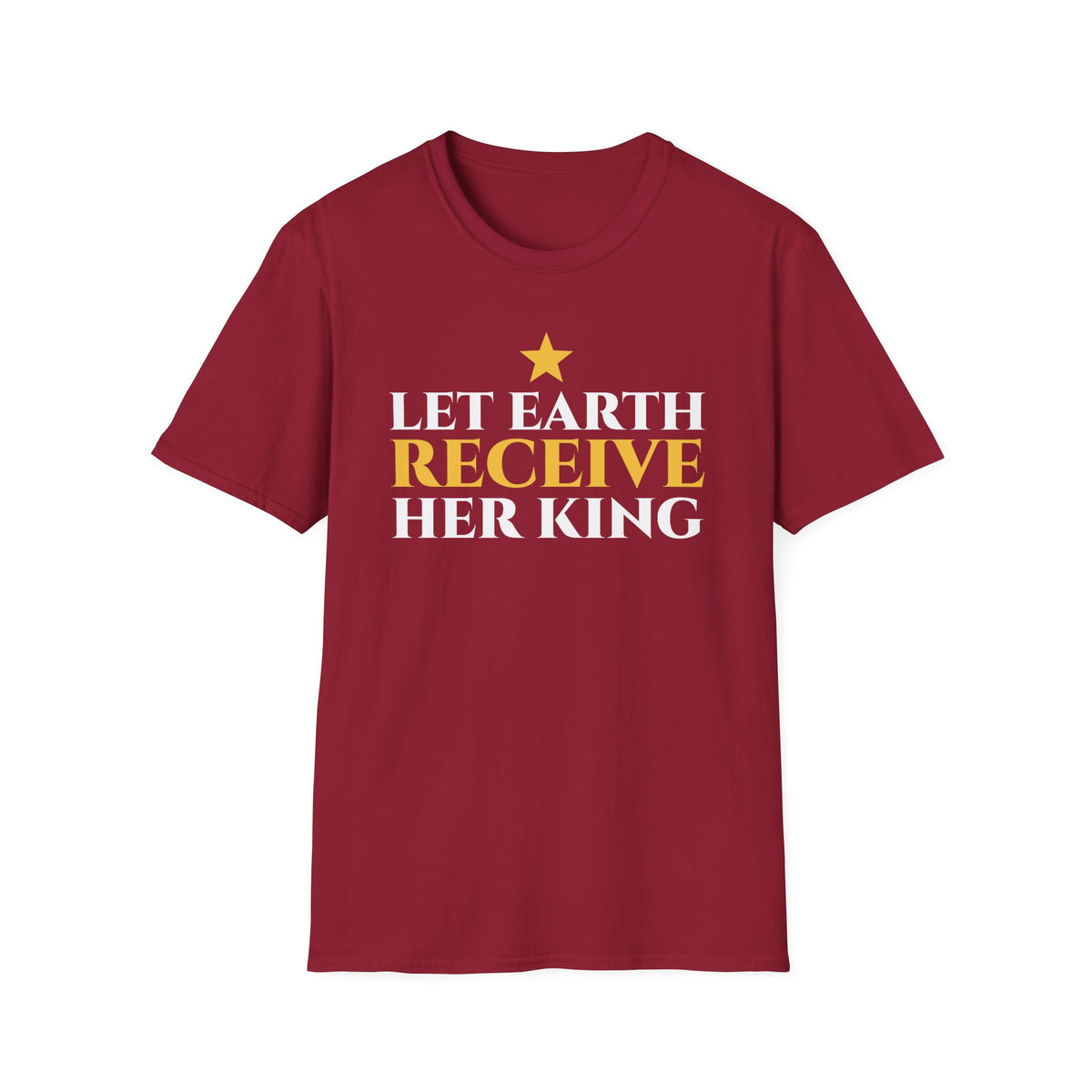 Let Earth Receive Her King Christmas T-Shirt Christian Hymn Faith Gift Tee – Gifted Porch