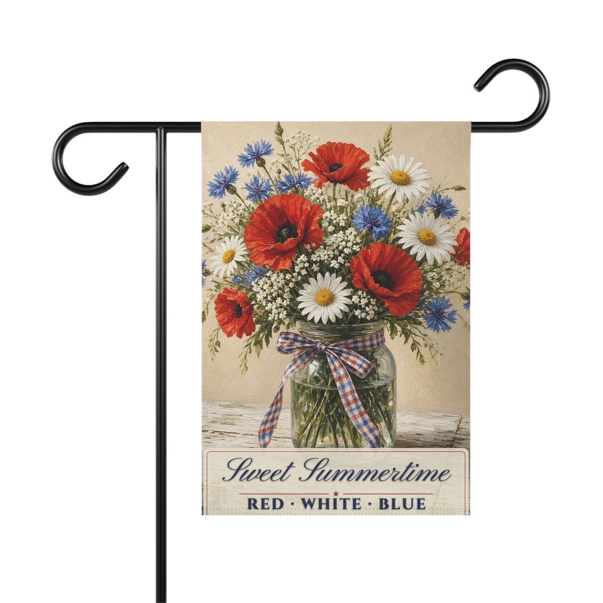 Summer Wildflowers garden flag – patriotic garden flag by Gifted Porch