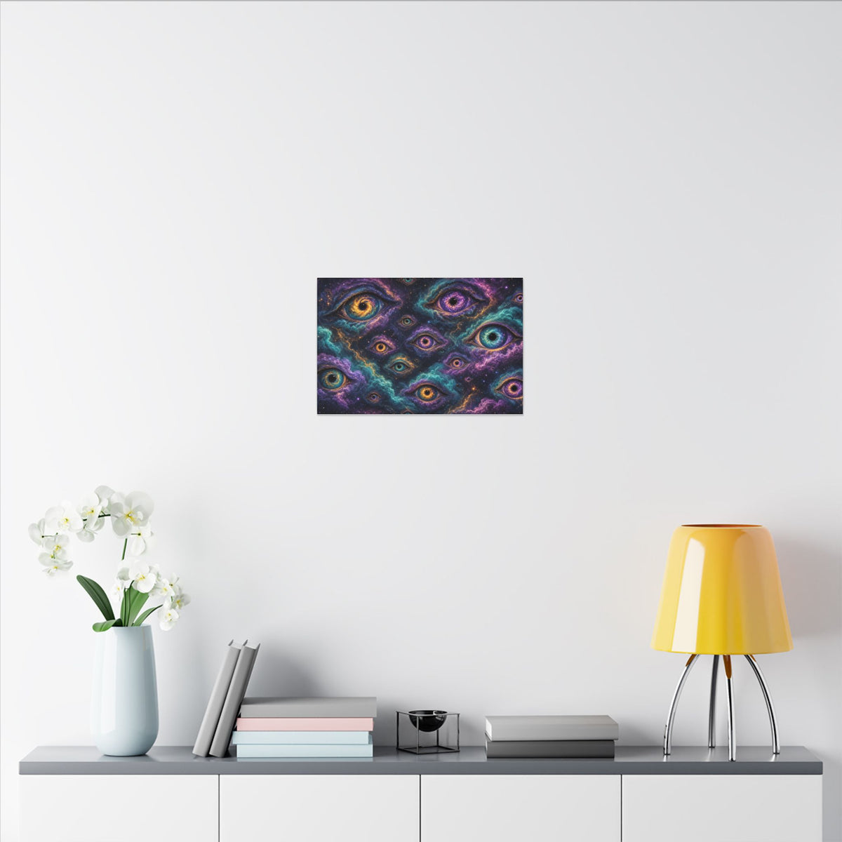 Cosmic Eyes Abstract Canvas Wall Art – unique art gift, photo 6