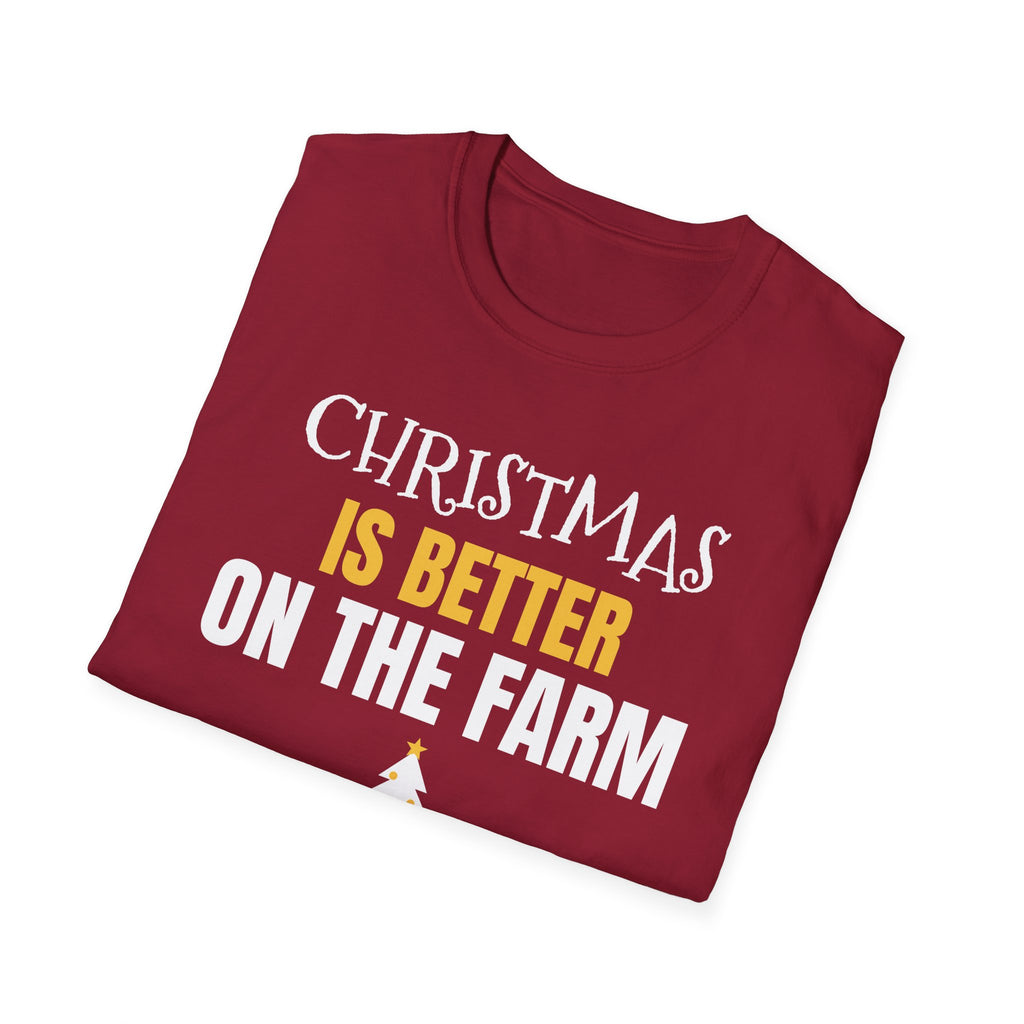 Christmas Is Better On The Farm T-Shirt Farmer Country Christmas Gift Tee – Gifted Porch