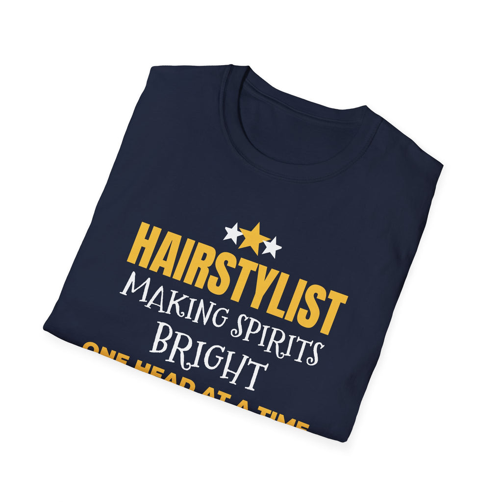 Hairstylist Making Spirits Bright One Head At A Time Christmas T-Shirt Gift – Gifted Porch
