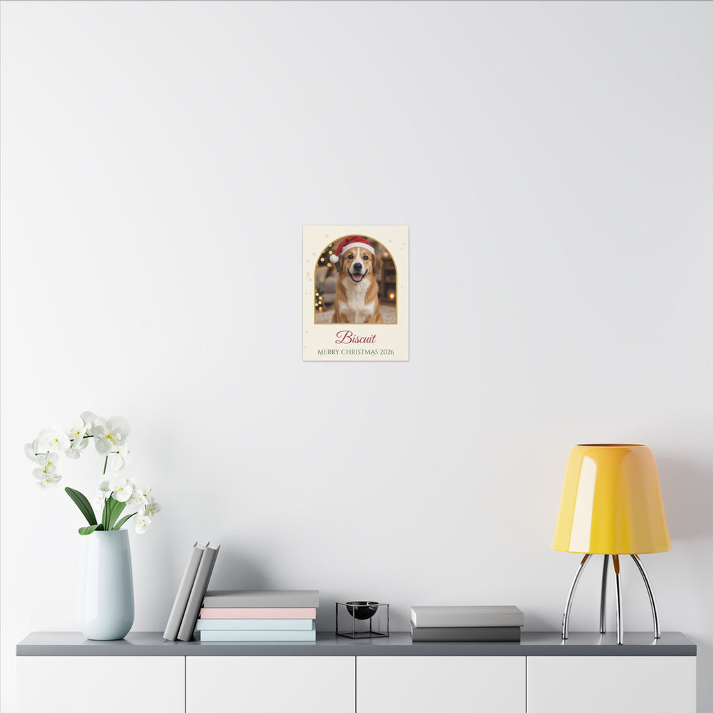 Custom Pet Portrait Christmas Canvas With Name – Gifted Porch