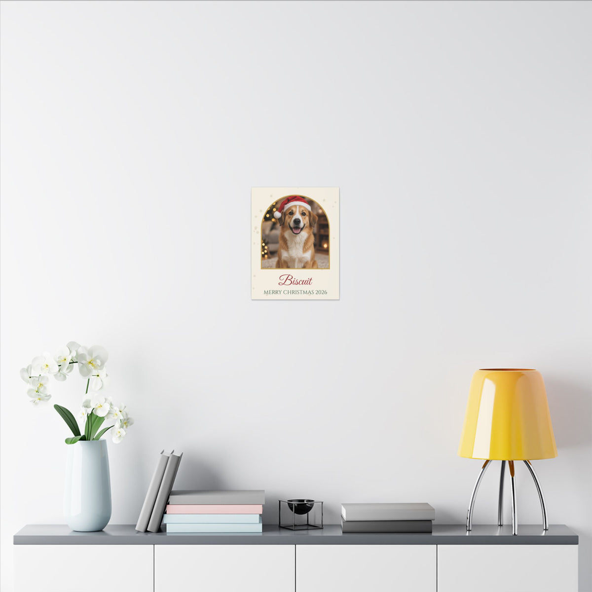 Custom Pet Portrait Christmas Canvas With Name – Gifted Porch
