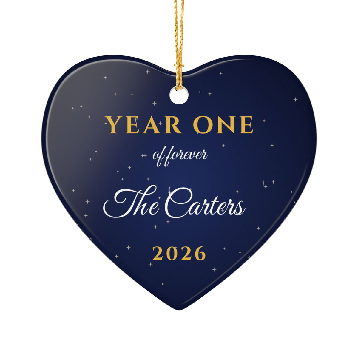 Year One Of Forever 2026 Personalized Married Ornament – Gifted Porch, view 2