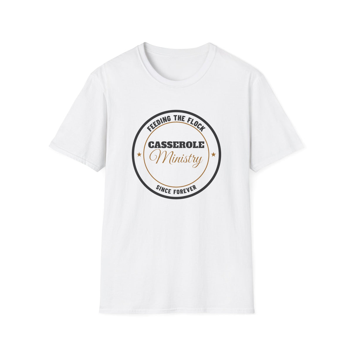 Casserole Ministry Funny Church T-Shirt – Gifted Porch, view 1