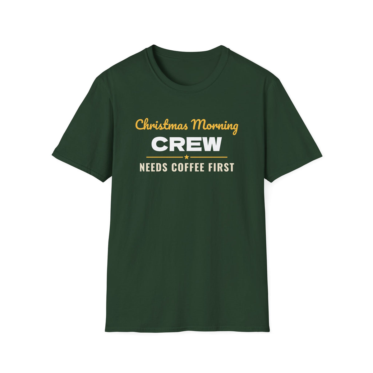 Christmas Morning Crew Needs Coffee First Matching T-Shirt – Gifted Porch, view 3