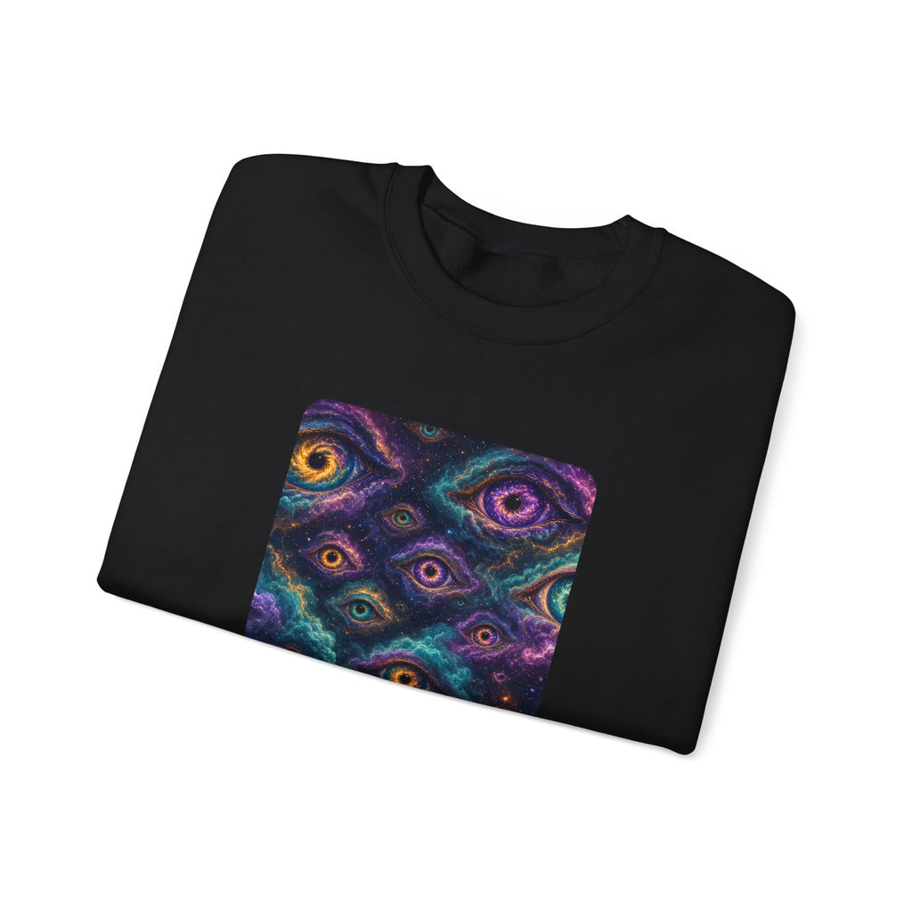 Cosmic Eyes Abstract Art Sweatshirt – unique art gift, photo 9