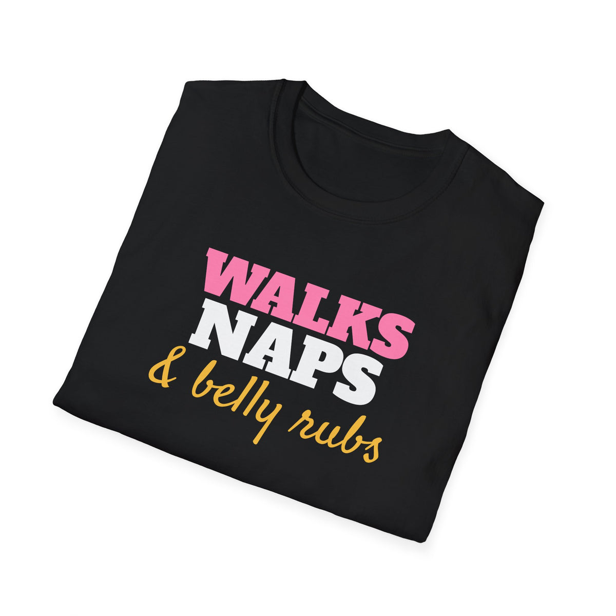 Walks Naps And Belly Rubs Dog Lover T-Shirt – Gifted Porch, view 8