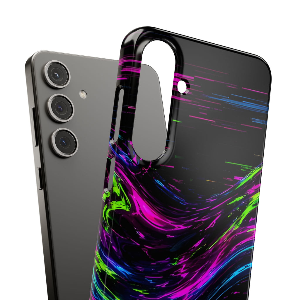 Glitch Wave Abstract Phone Case – unique art gift, photo 58