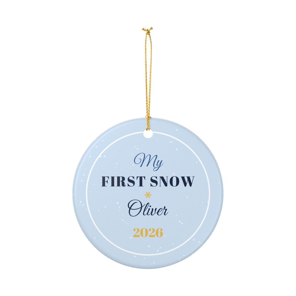 My First Snow 2026 Personalized Baby Name Christmas Ornament – Gifted Porch, view 7